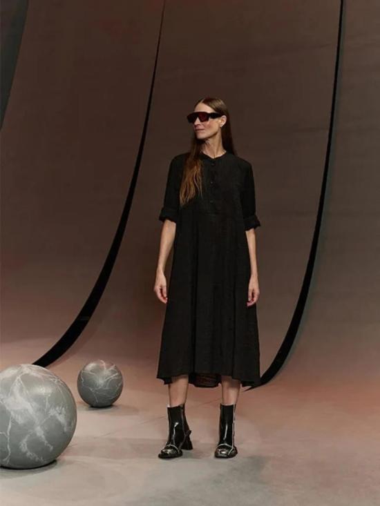  헨릭 빕스코브 롱 원피스 Henrik Vibskov 로우 펄스 드레스 - HENRIK VIBSKOV