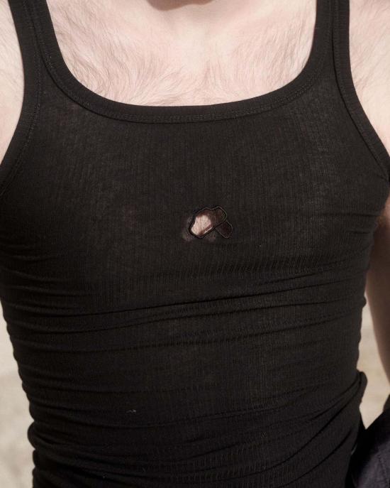  베이스레인지 민소매 티셔츠 투스 탱크 블랙 - BASERANGE