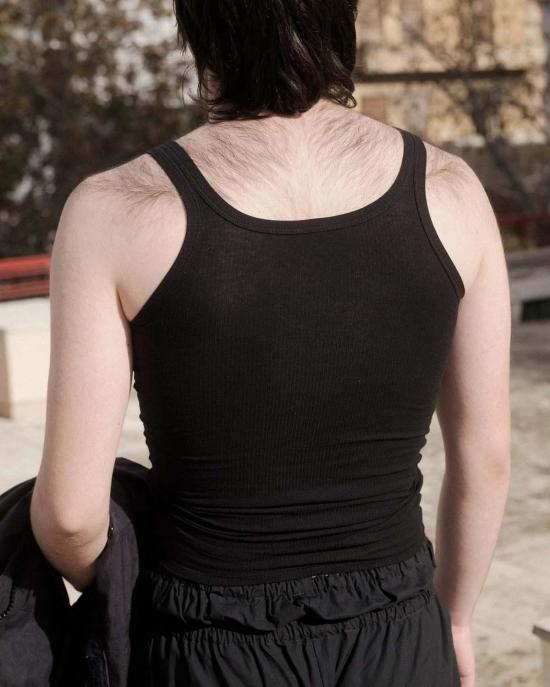  베이스레인지 민소매 티셔츠 투스 탱크 블랙 - BASERANGE