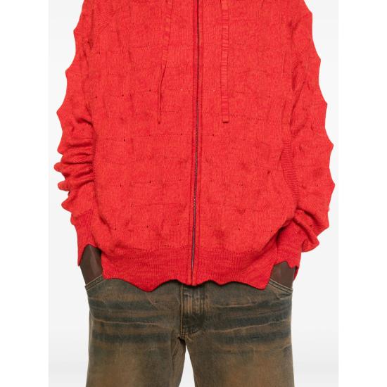 25FW 매드프렌지 집업 니트 SPIKED RED - MADFRENZY