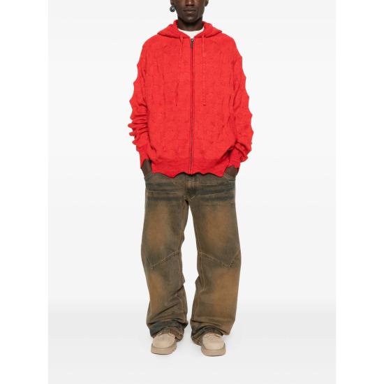 25FW 매드프렌지 집업 니트 SPIKED RED - MADFRENZY