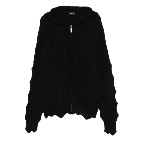 25FW 매드프렌지 후드 티셔츠 SPIKED BLACK