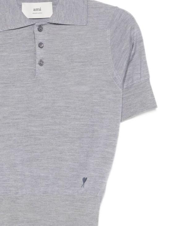 25FW 아미 폴로 티셔츠 FPL412 KN0066050 Grey - AMI