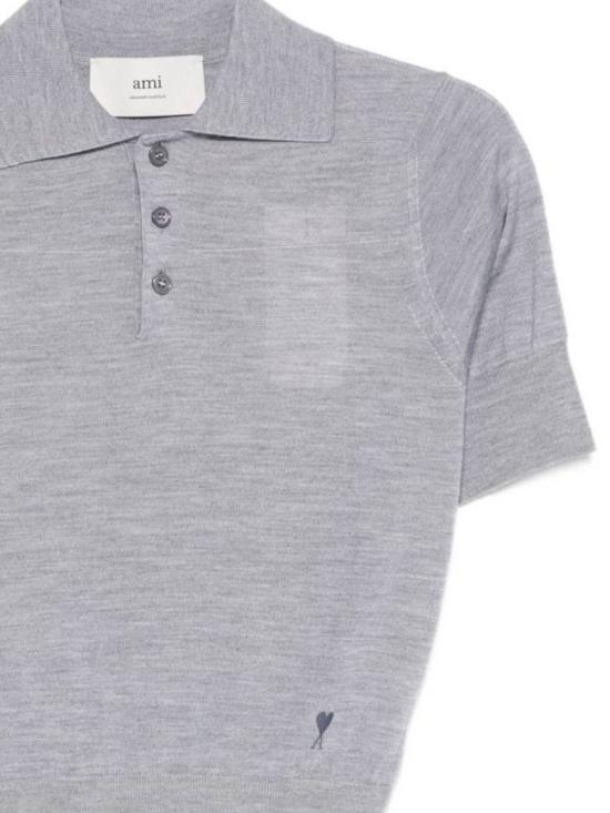25FW 아미 폴로 티셔츠 FPL412 KN0066050 Grey - AMI