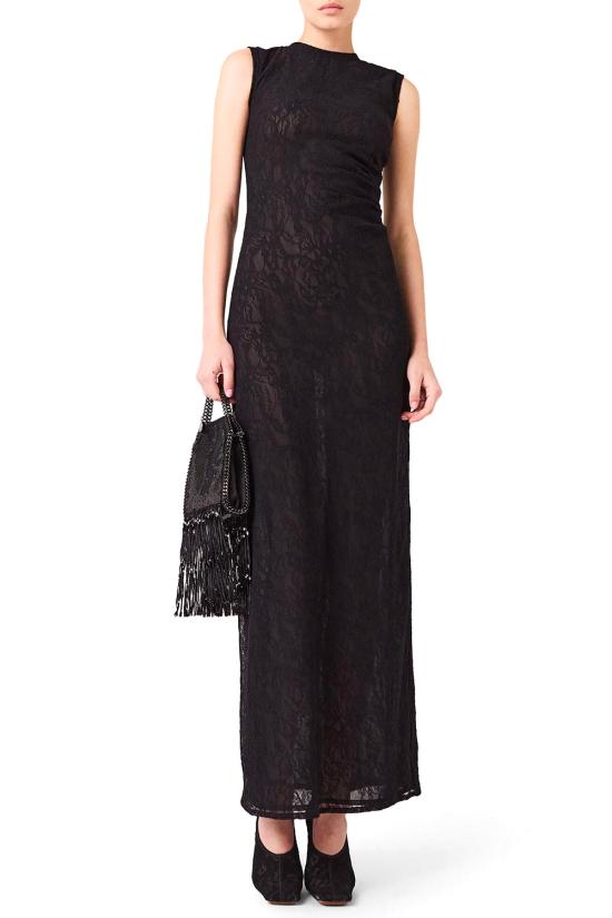 25FW 스텔라 맥카트니 미디 원피스 6J02943SQA11 1000 Black - STELLA MCCARTNEY