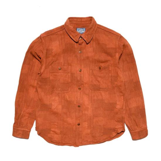  스튜디오 다치산 긴팔 셔츠 스튜디오 다르티잔 5717 "아마미 도로조메" 보로 자카드