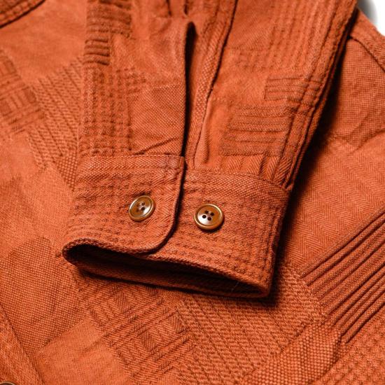  스튜디오 다치산 긴팔 셔츠 스튜디오 다르티잔 5717 "아마미 도로조메" 보로 자카드 - STUDIO D'ARTISAN