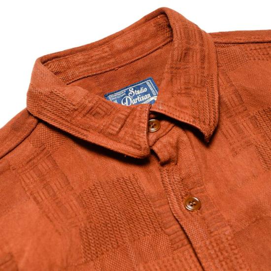  스튜디오 다치산 긴팔 셔츠 스튜디오 다르티잔 5717 "아마미 도로조메" 보로 자카드 - STUDIO D'ARTISAN