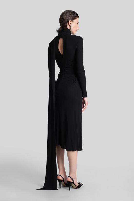 25FW 블루마린 미디 원피스 425469 4A382A Black - BLUMARINE