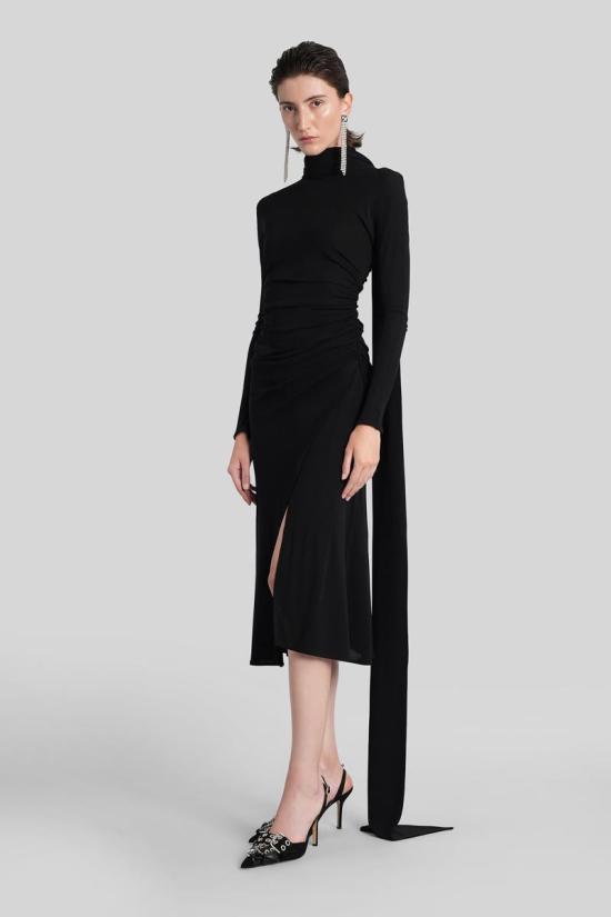 25FW 블루마린 미디 원피스 425469 4A382A Black - BLUMARINE