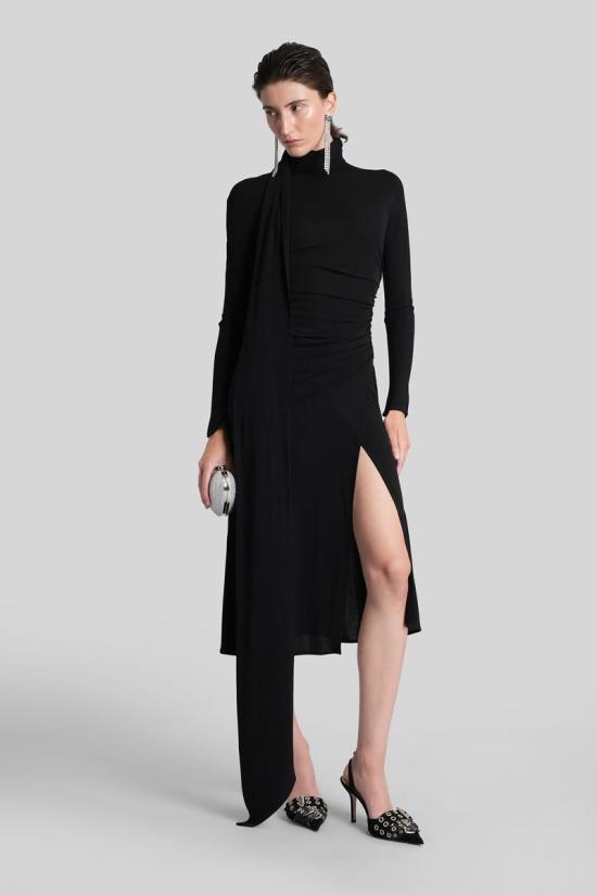 25FW 블루마린 미디 원피스 425469 4A382A Black - BLUMARINE