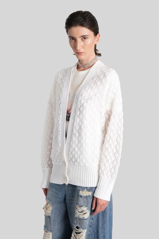 25FW 블루마린 가디건 425458 2M644A WHITE - BLUMARINE