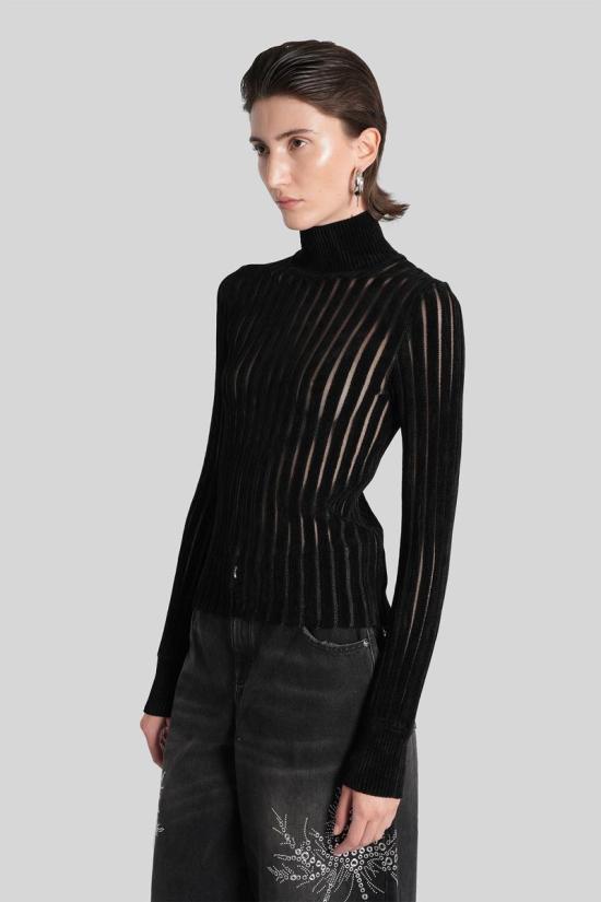 25FW 블루마린 터틀넥 425473 4M172A Black - BLUMARINE