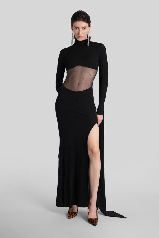 25FW 블루마린 롱 원피스 425468 4A322B Black