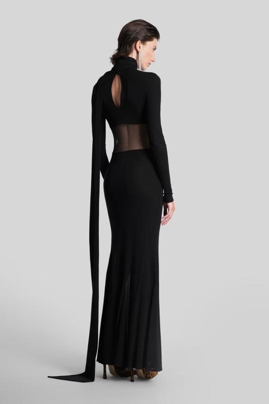 25FW 블루마린 롱 원피스 425468 4A322B Black - BLUMARINE