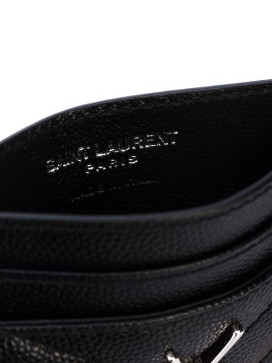 25FW 생로랑 카산드라 마틀라세 카드 케이스  423291BOW021000 Black - SAINT LAURENT