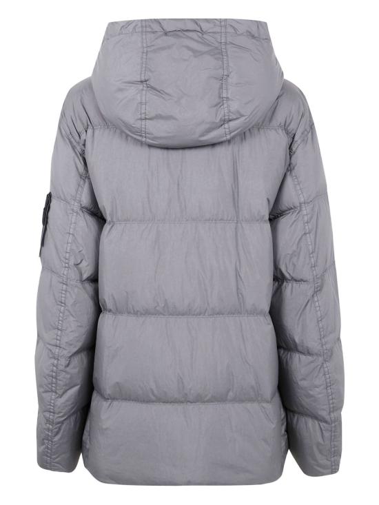 25FW 스톤 아일랜드 크링클랩스 와펜 패치  후드 다운 자켓 K2S154100011S0A23V006B CEMENT DOM - STONE ISLAND