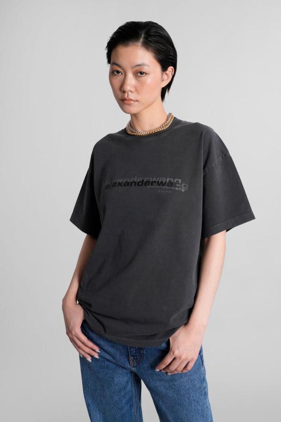 25FW 알렉산더 왕 반팔 티셔츠 423078 UCC3251847 Black