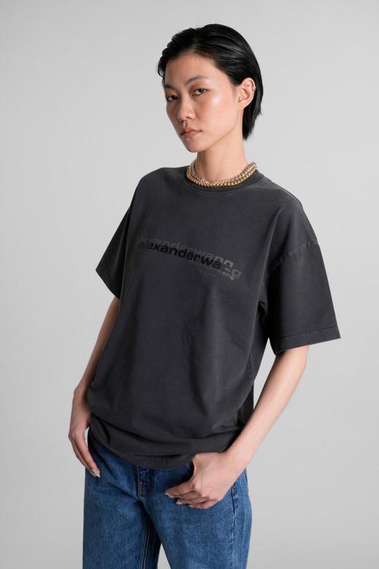 25FW 알렉산더 왕 반팔 티셔츠 423078 UCC3251847 Black - ALEXANDER WANG