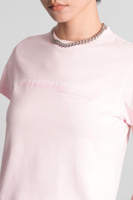 25FW 알렉산더 왕 반팔 티셔츠 423065 1CC3251103 Pink - ALEXANDER WANG