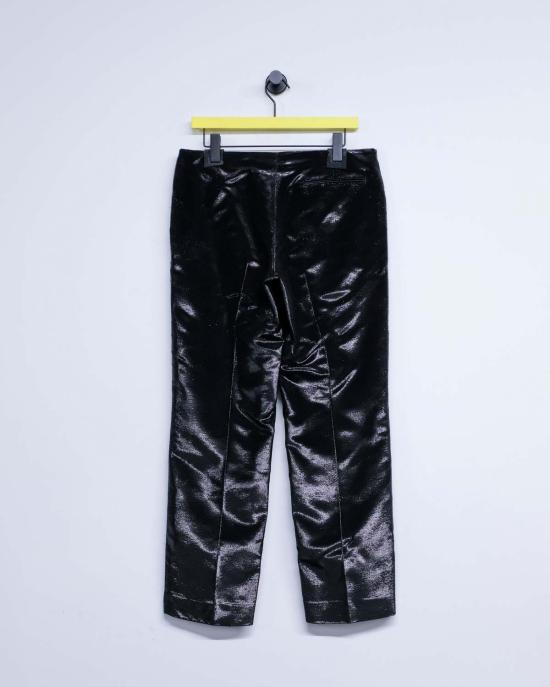  MM6 메종마르지엘라 스트레이트 팬츠 Mm6 메종 마르지엘라 블랙 하이샤인 디스트레스드 자카드 팬츠 - MM6 MAISON MARGIELA