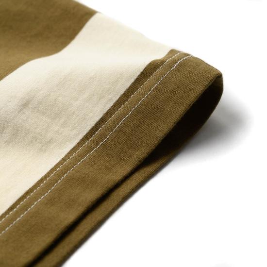  화이츠빌 반팔 티셔츠 화이트스빌 Wv79147 보더 티셔츠 올리브 - WHITESVILLE