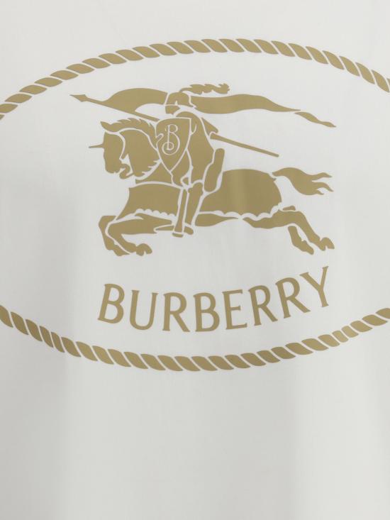 26SS 버버리 나이트 스탬프 코튼 티셔츠 8110112 B7078 CREAM - BURBERRY