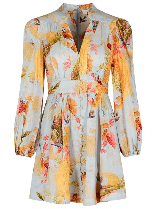 25FW 짐머만 숏 원피스 5147DSS253LIGHT BLUE PALM Light Blue