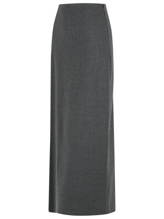 25FW 루루 드 세종 미디 스커트 SAMOSANTHRACITE MELANGE Grey - LOULOU DE SAISON