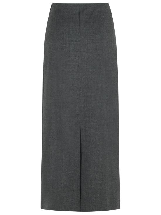 25FW 루루 드 세종 미디 스커트 SAMOSANTHRACITE MELANGE Grey - LOULOU DE SAISON