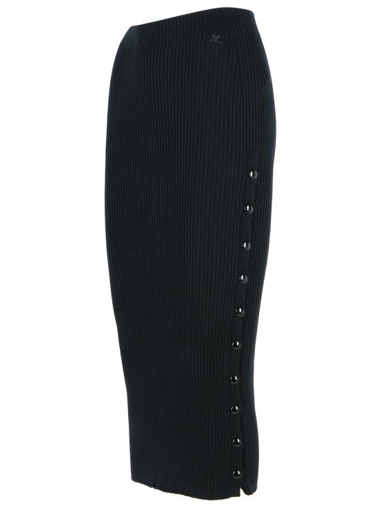 25FW 쿠레쥬 미디 스커트 325MJU299FI00499999 Black - COURREGES