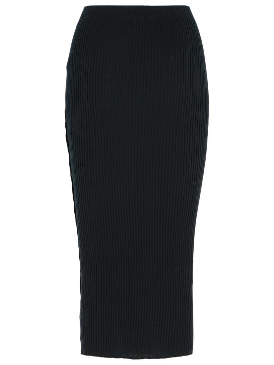 25FW 쿠레쥬 미디 스커트 325MJU299FI00499999 Black - COURREGES