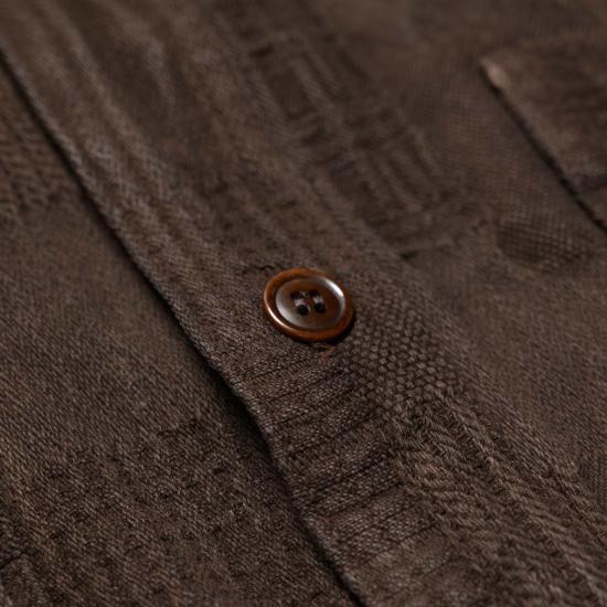  스튜디오 다치산 긴팔 셔츠 스튜디오 다르티잔 5717 "아마미 도로조메" 보로 자카드 - STUDIO D'ARTISAN