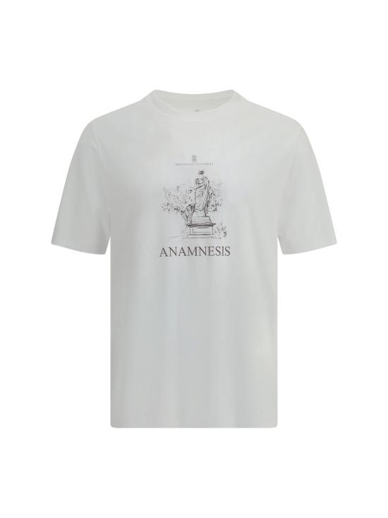 25FW 브루넬로 쿠치넬리 반팔 티셔츠 M0B138485 CC770 WHITE