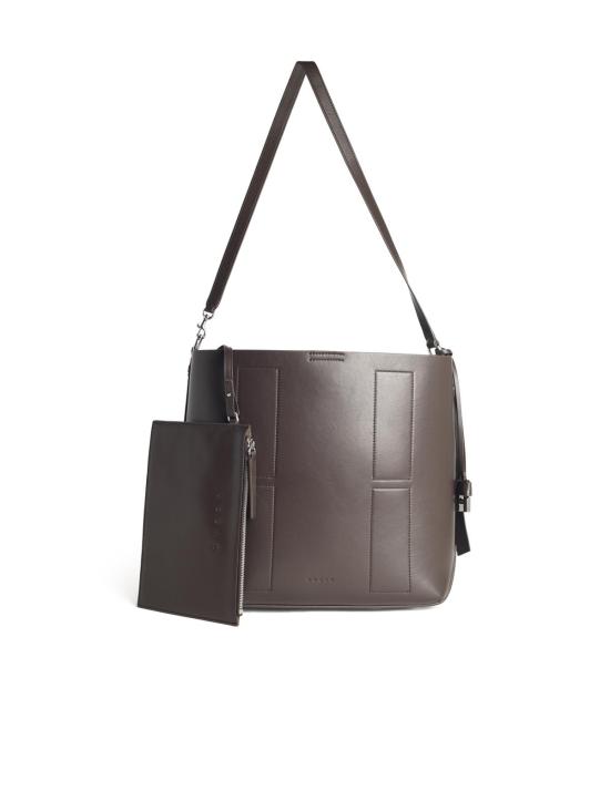 25FW 호간 숄더백 KBW01RS0300TZPS808 Brown - HOGAN
