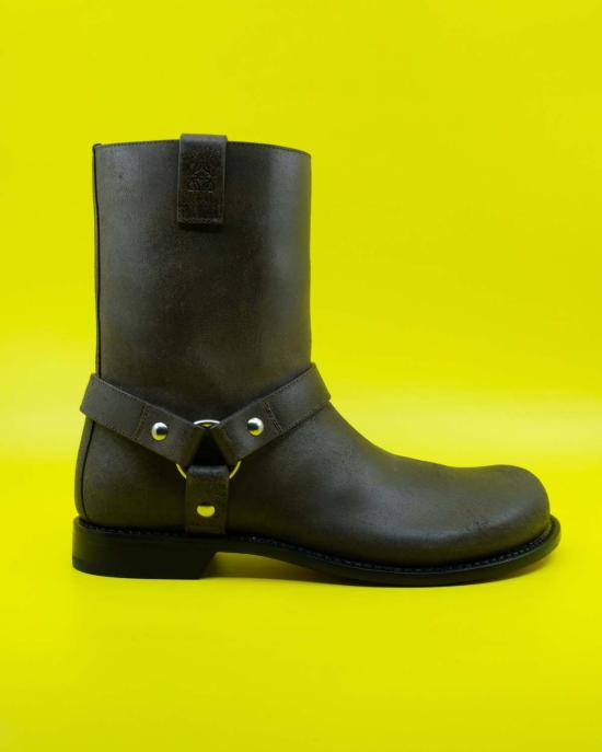  로에베 부츠 카프스킨 캄포 바이커  다크 브라운 - LOEWE