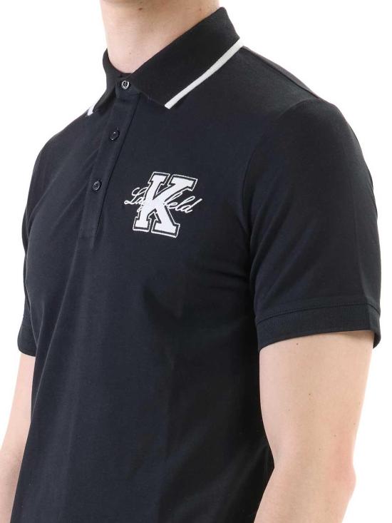 25SS 칼라거펠트 폴로 티셔츠 KM745015552221990 Black - KARL LAGERFELD