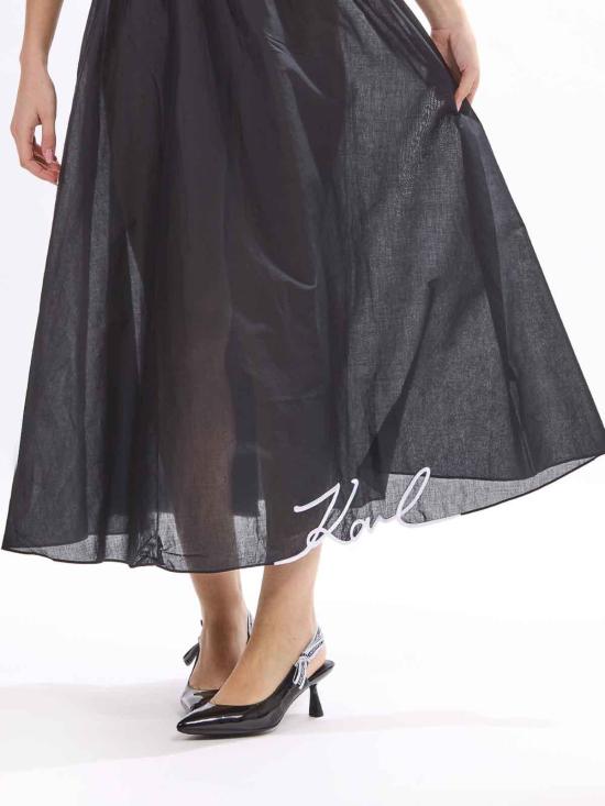26SS 칼라거펠트 롱 원피스 KHA2W46009999 Black - KARL LAGERFELD