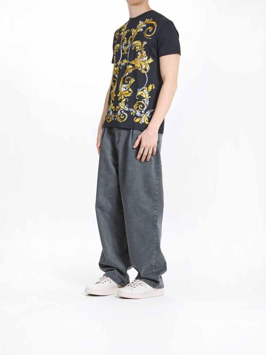 25SS 베르사체 반팔 티셔츠 78GAH6SBJS461G89 Black - VERSACE