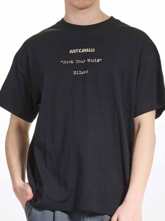 25SS 저스트까발리 반팔 티셔츠 78OAHC02CJ600899 Black - JUST CAVALLI