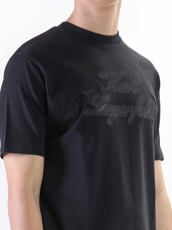 25SS 칼라거펠트 반팔 티셔츠 KM755133552225990 Black - KARL LAGERFELD
