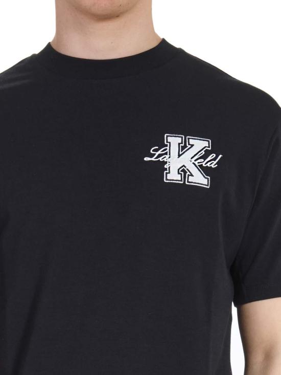 25SS 칼라거펠트 반팔 티셔츠 KM755148552221990 Black - KARL LAGERFELD