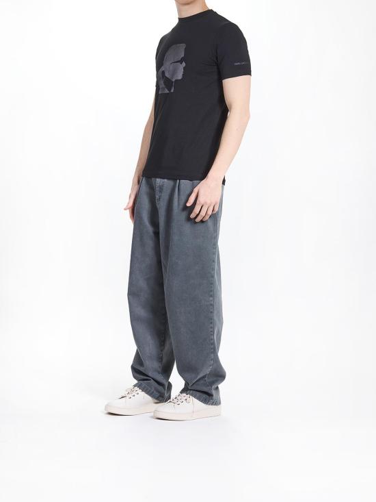 26SS 칼라거펠트 반팔 티셔츠 KM755054552221990 Black - KARL LAGERFELD