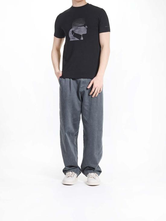 26SS 칼라거펠트 반팔 티셔츠 KM755054552221990 Black - KARL LAGERFELD