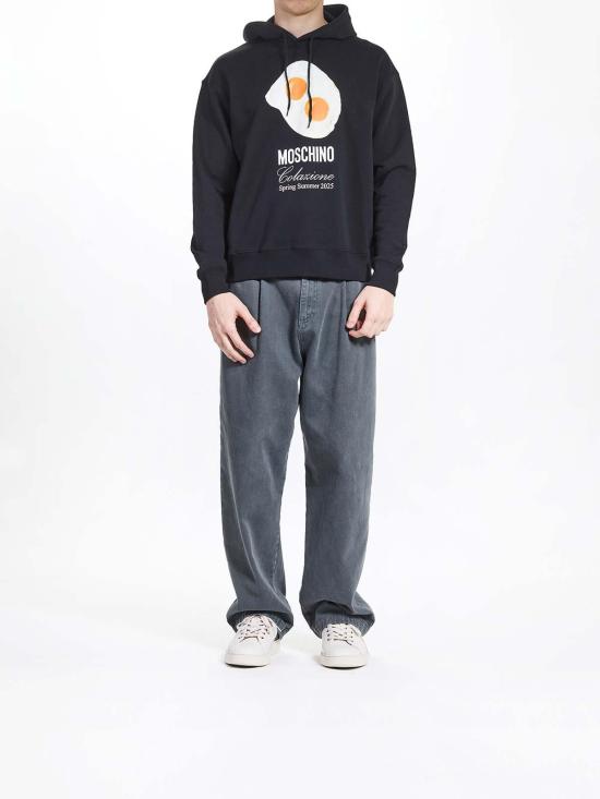  모스키노 후드 티셔츠 170802281555 Black - MOSCHINO