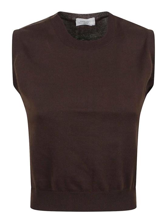 25SS 샬롯 민소매 티셔츠 778800MORO Dark Brown