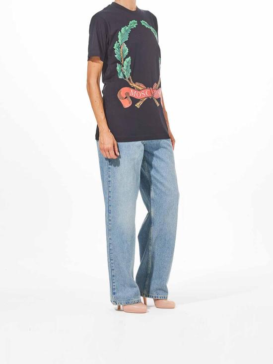 27SS 모스키노 반팔 티셔츠 70254411555 Black - MOSCHINO