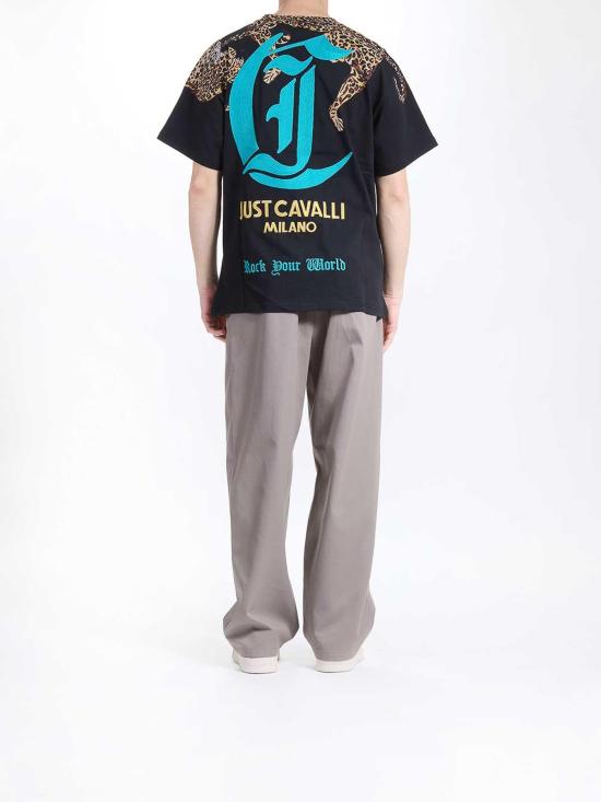 25SS 저스트까발리 반팔 티셔츠 78OAHA10CJ718899 Black - JUST CAVALLI