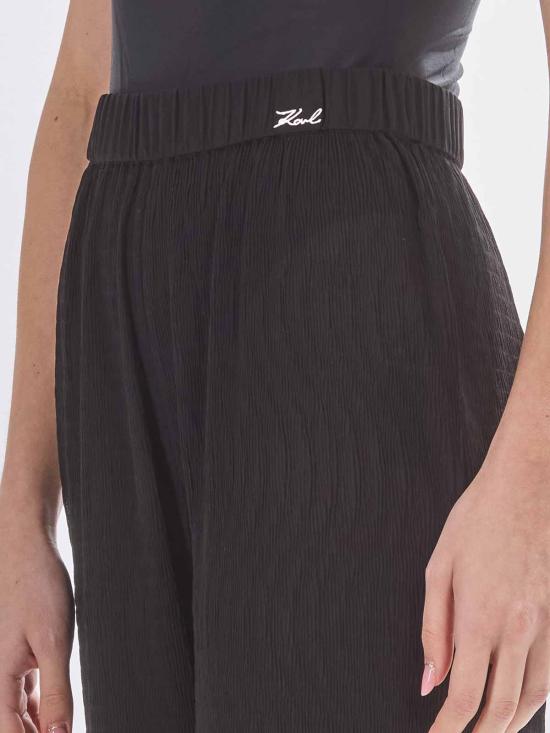 27SS 칼라거펠트 스트레이트 팬츠 KHA2W46008999 Black - KARL LAGERFELD