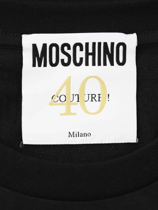 24FW 모스키노 반팔 티셔츠 70904411555 Black - MOSCHINO